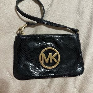 Michael Kors black wristlet